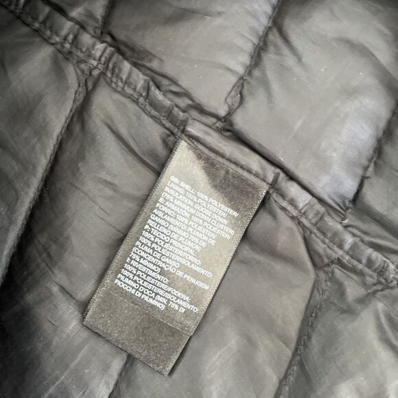 North Face Down Puffer Jacket Womens XS 800 Black Hooded Minimalist Lightweight - Picture 6 of 9